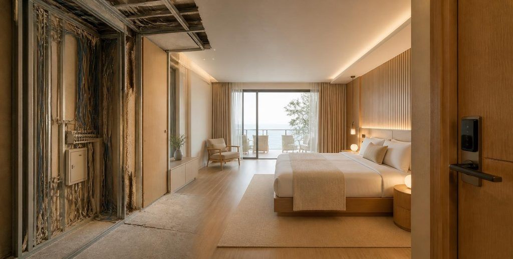 Projeto ITED e infraestrutura tecnológica num hotel